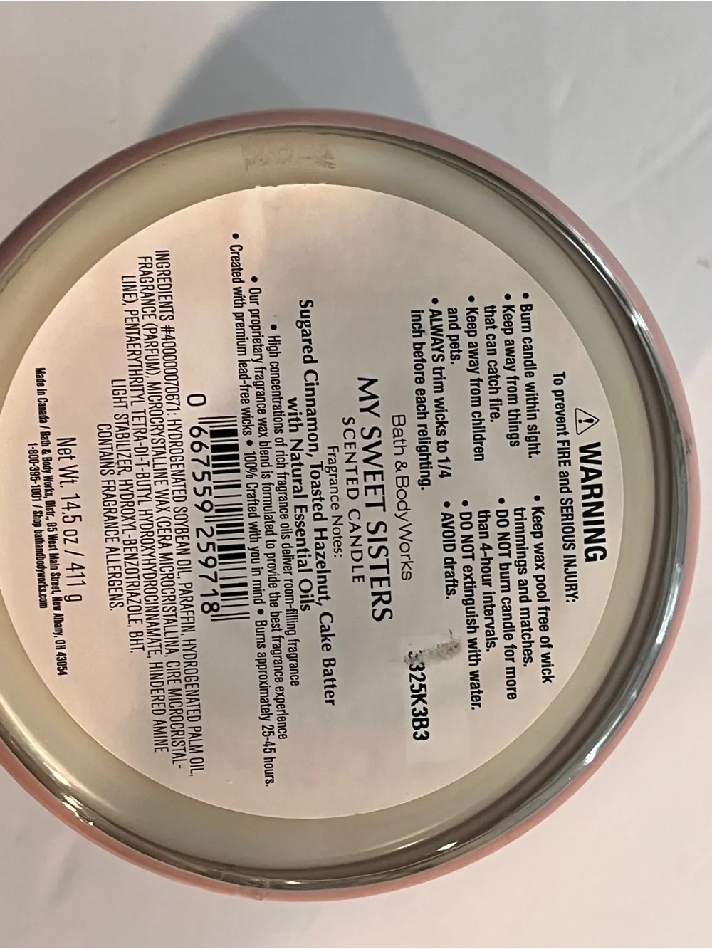 New My Sweet Sisters Candle by Bath and Bodywork’s